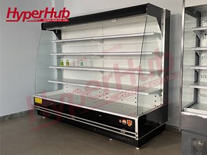 Thương mại nửa Chiều cao mở phía trước tủ lạnh tủ lạnh tủ lạnh không khí Rèm bảo quản quạt làm mát tự động rã đông - Product Image 5