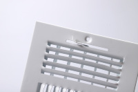 Grille de ventilation CVC moderne en acier réglable et durable pour climatisation, grille de plafond à 3 voies pour système CVC d'atelier