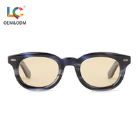 Lunettes de soleil polarisées de haute qualité en bio-acétate, monture ronde, écologiques, durables, conformes CE ISO, fabricant de logos personnalisés pour hommes et femmes