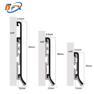 Plinthe murale moderne en alliage d'aluminium, résistante à l'eau, durable, épaisseur 0,8 mm-1 mm, pour salon et chambre - Product Image 2
