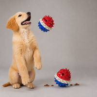 YAOYUE Ballon interactif pour chien, jouet sonore, distributeur de friandises à libération lente, nettoyant pour les dents, 3 couleurs