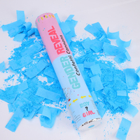 Genre Indiquent la Partie Fournitures Rose Bleu Couleur Fumée Poudre Confettis Canon popper shooter Pour Bébé Douche Décoration
