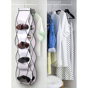14 Clear Pockets Hanging Shoe Organizer Storage Bag for Handbags or Purse <b>Clothes</b> <b>Boxes</b> Product Type - Product Image 3