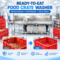 Laveur de plateaux pour rouleaux de printemps et boulettes de viande en acier inoxydable 304 pour le lavage des résidus de pâte, de panure et de jus de viande pour ligne de production