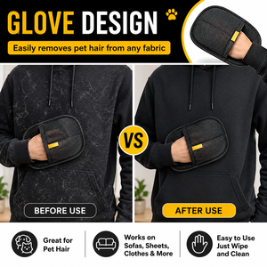 Pet Grooming Cat Hair Removal Glove for Clothes <b>Bed</b> Mat <b>Sofa</b> Pet Hair Remover Glove Pet Massage Cleaning Deshedding Glove - Product Image 4