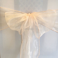 Housse de chaise en spandex avec nœud en organza, housse de chaise extensible avec nœud papillon pour la décoration de mariage, de banquet et d'événements