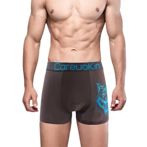 2022 Nieuwe Print Wolf Ontwerp Boxersbriefs Ademende Cozy Zachte Mannen Boxer Trunk Ondergoed Mix Kleuren Maat Careuokin T2723