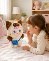 12 Zoll Interaktiver Plüsch-Fuchs-Roboter mit KI-Sprachsteuerung, Wi-Fi, LED-Augen, Mehrsprachiger Sprachassistent und Geschichtenerzähler für 5-30 Jahre