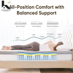 Matelas Queen Size Hybride en Boîte, Sensation Moyenne, <span class=keywords><strong>Mousse</strong></span> et Ressorts Ensachés Individuels, Soutien Extra au Bord - Product Image 4