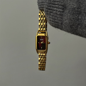 Elegante Reloj Retro para Mujer con Correa de Acero Inoxidable, Cronógrafo, Caja de Aleación, Cierre de Broche, Brazalete de Cadena de Alta Gama - Product Image 6