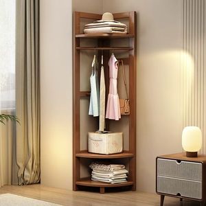 Armario <span class=keywords><strong>de</strong></span> Esquina <span class=keywords><strong>de</strong></span> <span class=keywords><strong>Madera</strong></span> Maciza <span class=keywords><strong>de</strong></span> Fábrica, Perchero <span class=keywords><strong>de</strong></span> Pie, Perchero Integrado, Armario <span class=keywords><strong>de</strong></span> Almacenamiento para Sala <span class=keywords><strong>de</strong></span> Estar y Dormitorio - Product Image 1