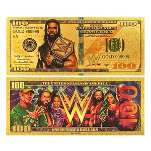 Tarjeta Conmemorativa de Lucha Libre <span class=keywords><strong>WWE</strong></span>, Billete de Oro de 24K, Set Coleccionable de Recuerdos - Product Image 4
