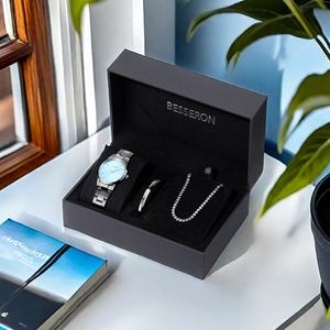 Besseron - Juego de Reloj y Pulsera de Lujo para Mujer, 3 Piezas, Acero Inoxidable, Regalo para Mujer - Product Image 2