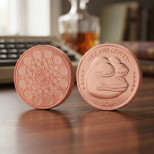 Moneda Coleccionable de Cobre Puro 999 de 1 Onza con Relieve 3D Personalizado de la Cara de Pepe, Nueva Moneda de Cobre Puro con el Meme de Pepe 2026 - Product Image 5