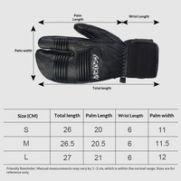 Gants de ski trois doigts en peau de mouton imperméables, chauds et épais, pour sports d'hiver en extérieur, équipement de ski transfrontalier pour hommes et femmes