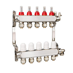 Myloni 304 Stainless Steel Manifold for Underfloor Heating Customizable OEM Adjustable Temperature <b>Flow</b> <b>Meter</b> Home HVAC System - Product Image 3