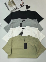 Camiseta de Hombre 2026, Nueva, de Alta Calidad, Verano, Transpirable, Cuello Redondo, Cómoda, Informal, Lisa, Absorbe la Humedad, Estilo Vintage