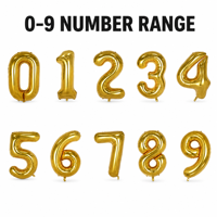 Ballon Chiffre Doré 40 Pouces en Gros, Marque ML Durable, Idéal pour Décoration de Fête d'Anniversaire, En Stock