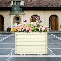 Cesto de Flores Elevado de Aço Galvanizado de Luxo DIY para Jardim, Design Moderno Ecológico, Cerca para Viveiro 120x90x30cm