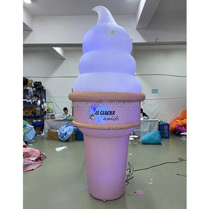 Modello di gelato gonfiabile per illuminazione pubblicitaria con stampa Logo personalizzata - Product Image 1