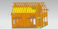 Rumah Villa Kayu Spruce Dua Lantai Prefabrikasi, Kit Kabin Kayu Kustom untuk Glamping Resort, Rumah Tamu Taman