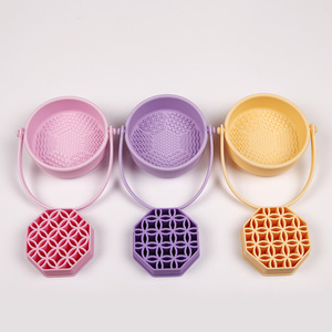 Silicone Washing Bowl Makeup Brush Cleaning <b>Box</b> <b>Make</b>-<b>up</b> Egg Drying Tool Set Powder Puff Washer Sponge <b>Storage</b> Artifact - Product Image 3