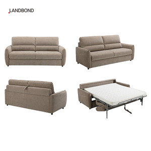 Canapé-<span class=keywords><strong>lit</strong></span> convertible <span class=keywords><strong>3</strong></span> places moderne en tissu, structure métallique, double usage, pour hôtel et salon - Product Image 3