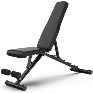 مقعد عالي الجودة مسطح لرفع الوزن في صالة الألعاب الرياضية قابل للطي