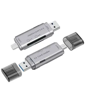 usb3.0 type-c读卡器SD tf卡双头二合一手机多功能读卡器