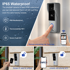 Nuevo <span class=keywords><strong>Videoportero</strong></span> con Monitor Táctil IPS de 7 Pulgadas, Cámara Impermeable IP65, <span class=keywords><strong>Kit</strong></span> de Timbre para el Hogar, App Tuya / Desbloqueo NFC - Product Image 3