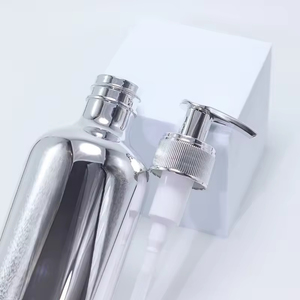 Luxury 300ml 500ml PET Electroplating Gold Silver Rose Gold <b>Shampoo</b> Conditioner <b>Bottle</b> <b>Pump</b> Cap - Product Image 4