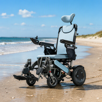 Fauteuil roulant électrique pliable léger en aluminium, fauteuil motorisé compact, scooter de mobilité certifié CE ISO pour personnes âgées et handicapées