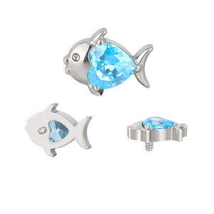 El más nuevo 16G Labret con rosca interna superior al por mayor pendiente de hélice de titanio con circón Piercing para el cuerpo joyería para compromiso - Product Image 3