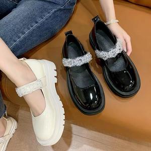 <span class=keywords><strong>Zapatos</strong></span> <span class=keywords><strong>de</strong></span> tacón alto para <span class=keywords><strong>mujer</strong></span>, calzado pequeño <span class=keywords><strong>de</strong></span> cuero, para verano, 2022 - Product Image 3