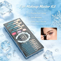 Ensemble de 26 pinceaux de maquillage Glitz and Glam avec strass, style professionnel, vente en gros, pinceaux de maquillage de luxe avec boîte cadeau