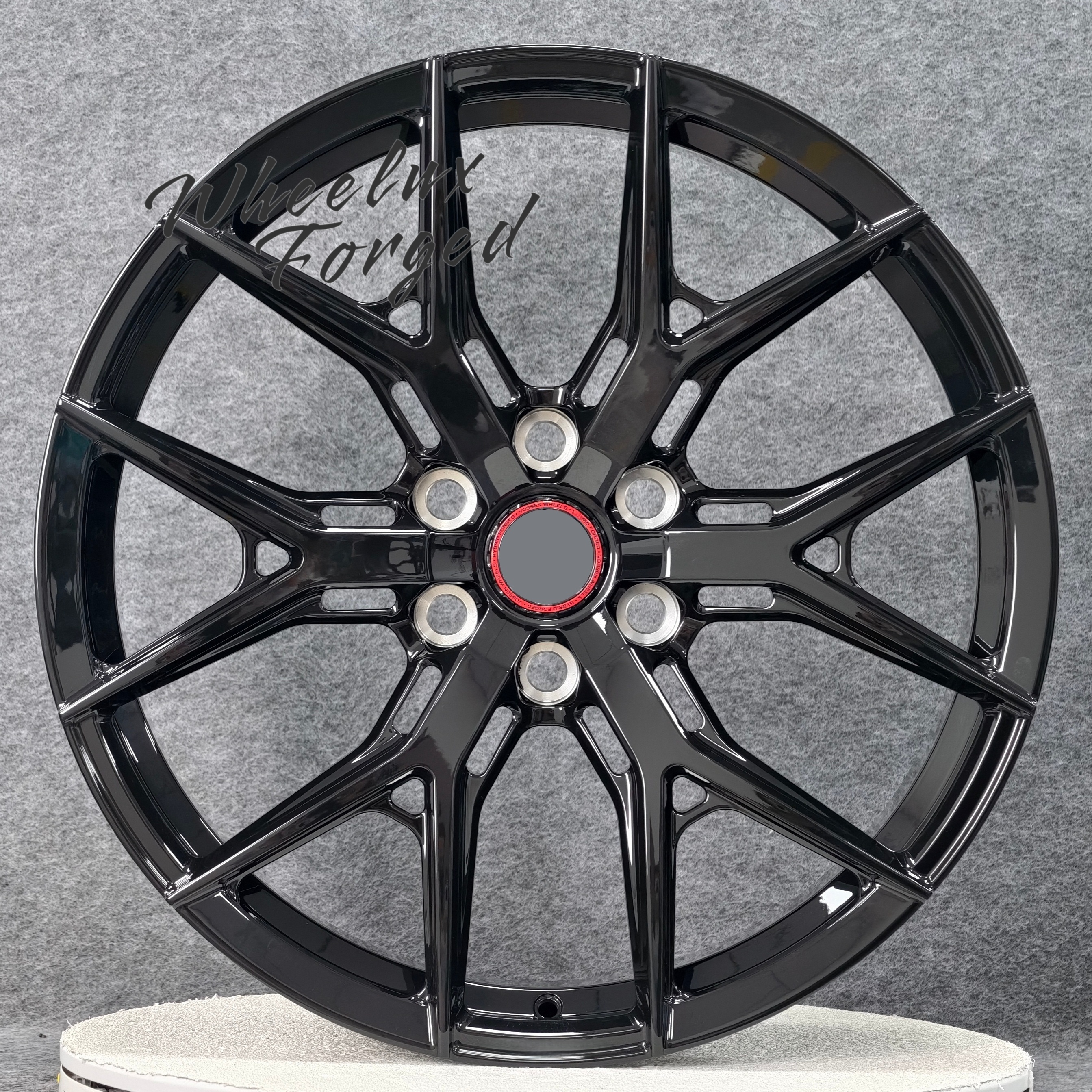 Custom Monoblock Forged Aluminum Car Wheels Black Y-spoke Mesh Design ...