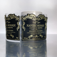 Concepteur et producteur d'étiquettes en métal, résistant à l'eau et à l'huile, utilisation permanente de marques, étiquettes de vin rouge avec garantie de qualité
