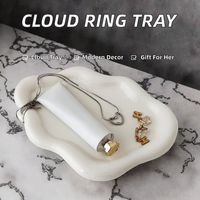 Plateau à bijoux pour femmes, porte-bagues, design abstrait moderne, forme de nuage, assiette en céramique, décoration esthétique pour la chambre, anniversaire