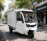 Triciclo Eléctrico Cerrado con Motor de 1200W, Capacidad de Carga de 400kg, Cabina Cerrada, Entrega Exprés para Logística de Última Milla