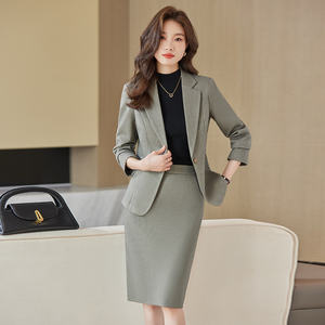 Novedades, Trajes Formales de Negocios para Mujer, Elegantes, de Color Sólido, para Invierno, Conjunto de <span class=keywords><strong>Blazer</strong></span> y Pantalones con Decoración Plisada - Product Image 5