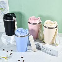 Mug à café personnalisé avec logo, 12 oz (380 ml), double paroi, intérieur en acier inoxydable, extérieur en plastique, gravure laser