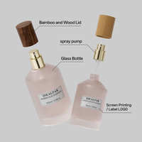 Flacon de parfum en verre personnalisé 30ml 50ml 100ml, cylindre côtelé, vaporisateur à fine brume, flacon pompe pour emballage de parfum et cosmétiques