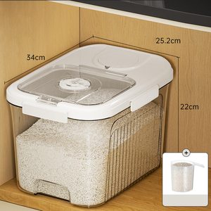New Insect-Proof Moisture-Proof Rice Bucket Flour Storage Tank Cat Dog Food Cereal Container <b>Bins</b> with Sliding Cover - Product Image 5