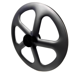 BIKEDOC – roues de vélo de route/piste en carbone SP-TL5 700C, 24mm de largeur, 55.7mm de profondeur, cinq rayons en carbone - Product Image 1