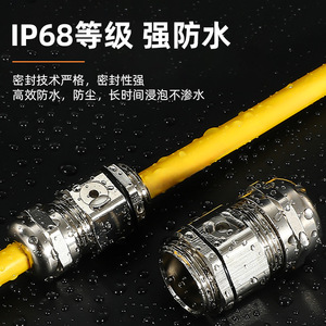 Indeter <b>Cable</b> Gland IP68 Nickel Plated Brass 10-20mm <b>Waterproof</b> Connector For <b>Cable</b> Protection - Product Image 1