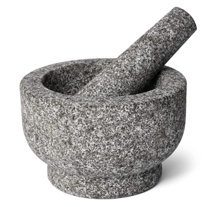 מרגמה גרניט ועלי סט-6 אינץ קוטר 2 כוס קיבולת. לא מלוטש גרניט אבן מכתש ועלי גדול גודל - Product Image 5