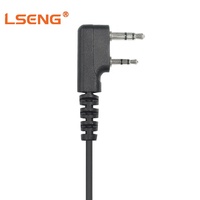 Yüksek Dayanıklılıklı D Şekilli Walkie Talkie Kulaklığı, Kenwood Serisi / Baofeng UV-5R BF 888S İki Yönlü Telsiz için LED Göstergeli PTT ve Mikrofonlu
