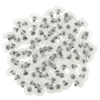 Boucle d'oreille d'embrayage à balles en acier inoxydable Bouchons Hameçon de sécurité pour oreilles tombantes Remplacement