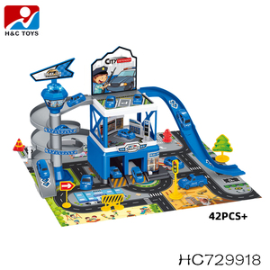 <span class=keywords><strong>Garage</strong></span> de voiture acousto-optique électrique pour enfants assembler un jouet de parking éducatif avec carte en plastique - Product Image 6