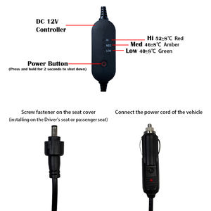 Coussin de siège de voiture chauffant universel 12V pour dossier complet, housse de siège de voiture chauffante électrique pour conducteur en hiver - Product Image 4